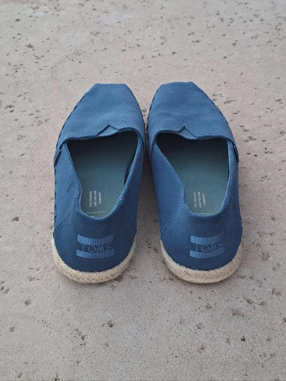 NWOT TOMS Navy Blue Suede Alpargata Rope Espadrille Slip Ons - Size 7✨ BRAND NEW